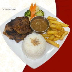 LAMB CHOP W. CHIPS & SAUTE VEGETABLES LAMB CHOP W. CHIPS & SAUTE VEGETABLES